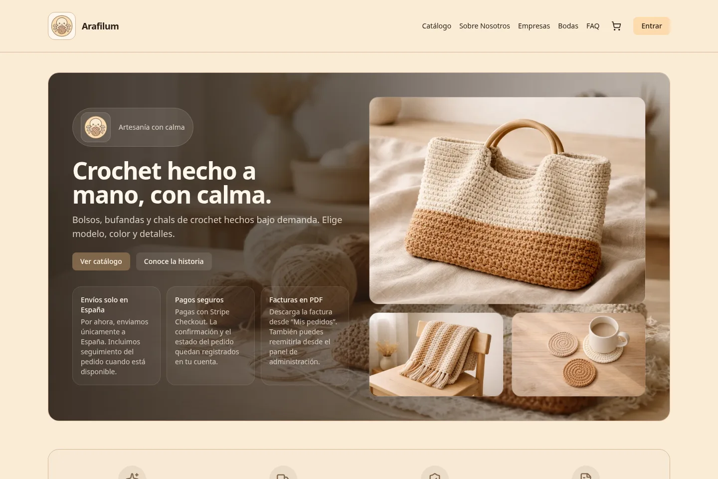 Arafilum homepage screenshot with product catalog, checkout and store navigation.